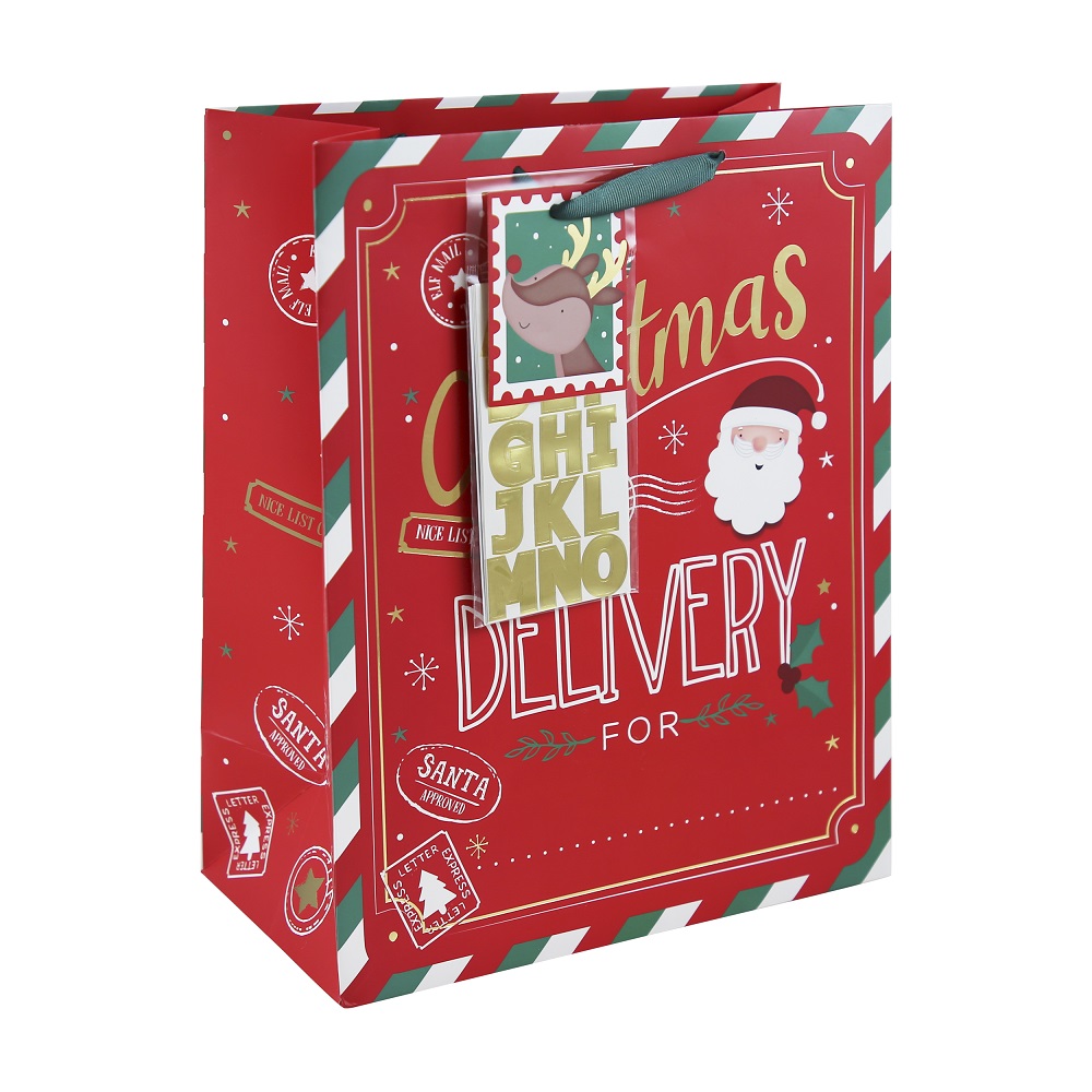 GIFTBAG XMAS PERSONALISED L (X-34057-2C)